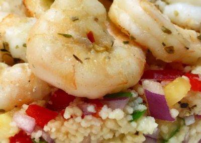 Salad – CousCous with Garlic & Chilli Prawns