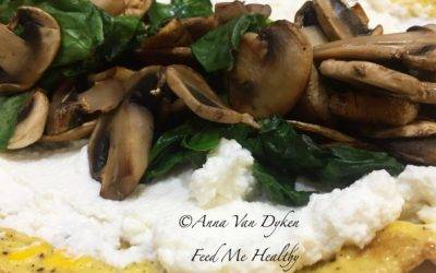 Crepe – Egg – Filled With Ricotta Mushroom & Spinach