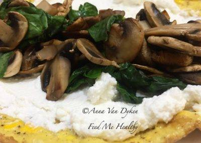 Crepe – Egg – Filled With Ricotta Mushroom & Spinach