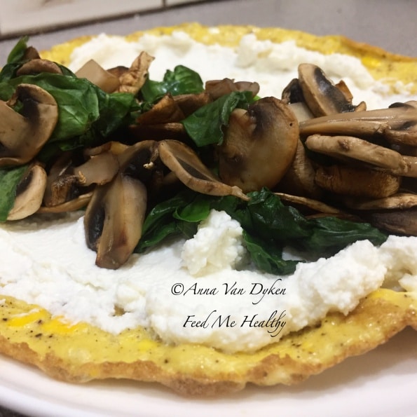 Crepe – Egg – Filled With Ricotta Mushroom & Spinach