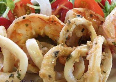 Grilled Prawns & Calamari