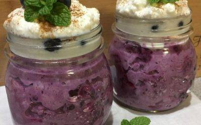 Overnight Oats – Blueberry & Lemon Cheesecake