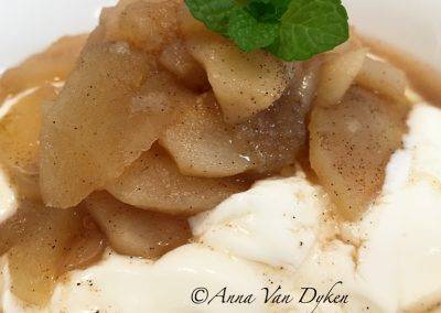 Poached Apples & Pears In Vanilla & Cinnamon