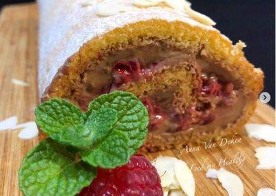 Chocolate Raspberry Swiss Roll