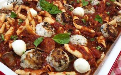 Pasta – Italian Meatball & Baby Bocconcini Bake