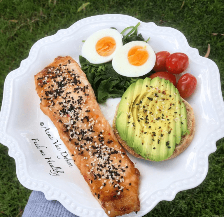 Baked Sweet Chilli & Maple Salmon.