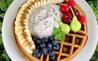 Gingerbread Waffle With Spiced Yoghurt