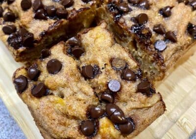 Moist Banana & Choc Chip Cake